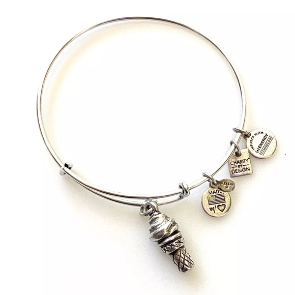 Alex and Ani | Ice Cream Charm Bangle | Silver - Picture 2 of 3